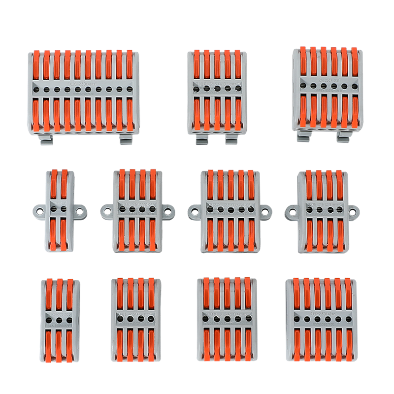 Kabelanschluss, Schnellanschlussanschlussblock, Drücken Sie den Typstecker, Multi in Multi -Out -Paarungsgelenk, Schiene fester Typ